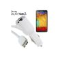 *** CHARGER Ultra Fast USB 3.0 GALAXY NOTE 3 *** WHITE CAR CHARGER CIGAR LIGHTER WHITE for GALAXY NOTE 3 *** Loading 3.0 Very Fast !!  100% Compatible GALAXY NOTE 3 III 9000 N N9002 N9005 (Electronics)