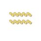 10x F-connector female / female Gilded HQ width nut for F-plug any size 4 - 8,2mm for coaxial antenna cable satellite cable BK systems (electronics)