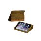 MANNA ultraslim iPad Mini 3 Folio Case | Cover with Auto Sleep - Function | Case from nubuck leather, brown | Deployable pocket | Protective Case for iPad Mini Retina (Electronics)
