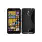 Silicone Case for Nokia Lumia 1320 - S-Style black - Cover PhoneNatic ​​Cover + Protector (Wireless Phone Accessory)