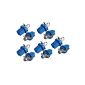 SODIAL (R) 10x LED BULB METER DASH B8-5D T5 lamp with holder BLUE TUNING Car Auto Light