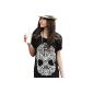 Ladies Basic T-shirt Tops Blouse Skull skull print DR0579 (Textiles)