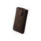 Bouletta MC ANTIC Coffee Sony Xperia Z Genuine Leather Case Case Case Case Mobile Phone Case Cover - With extra padding front pull-out flap magnetic closure 100% accurately fitting (accessory)