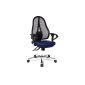 Topstar Syncro OP290UG26 Ergonomic swivel chair Open Point SY Deluxe including armrests / fabric upholstery, blue (household goods)