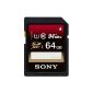 Sony 64GB SDXC memory card SF64UX (UHS-I, 94Mbps) for DSLR / SLT camera (optional)