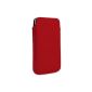 Red leatherette phone pocket smartphone for Samsung Galaxy S Plus (Electronics)