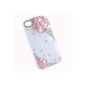 COLOR4U® 3D Bling Crystal Rhinestone Flower Case Cover for Apple iPhone 4 and 4S (Color: Pink) (Electronics)