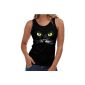 Wellcoda | Chat Kit Cute Kitten Pet Tank Black Woman NEW S-2XL (Clothing)