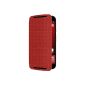 Motorola Flip Shell Protector Case Cover for Moto G (2nd generation) smartphone - Cherry Red (Accessories)