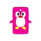 New!  Penguin / Penguin Cute Case / Cover / Silicone Case for Samsung Galaxy Tab 7.0 4 - Pink (Wireless Phone Accessory)