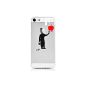 JAMMYLIZARD | soft shell transparent silicone with stylish design for iPhone 5 5s, Painter apple (Accessory)