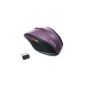 TeckNet® M002 2.4G TrueWave Wireless Mouse Wireless Mouse with SideControl, three adjustable DPI Level, 2000 dpi, six buttons, 18 months battery life, Nano Receiver - Purple (Electronics)