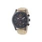 Mike Ellis New York Men's Watch Chronograph Quartz XL Desert Fox textile M2439B (clock)