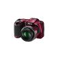 Nikon Coolpix L810 Digital Camera (16 Megapixel, 26x opt. Zoom, 7.5 cm (3 inch) display, image stabilized) Red (Electronics)