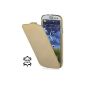 StilGut®, UltraSlim Leather Case for the Samsung Galaxy S3, beige old style (Electronics)