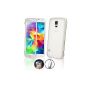 Samsung Galaxy S5 hull - SAVFY® - Ultra-Fine Silicone Gel Case Cover + PEN + SCREEN FILM OFFERED!  - Transparent (Electronics)