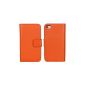 MOONCASE Cover Case Leather Flip Case Wallet Case Cover For Apple iPhone 4 / 4S Orange (Electronics)