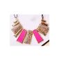 Huayang New gothic geometric necklace collarbone chain for women (fishing) (Jewelry)