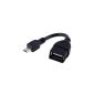 USB OTG Cable micro USB female to male / Adapter Cable On The Go (OTG) for smartphones and tablets equipped with a Micro USB Host OTG port / USB adapter female to micro usb b 80G9 Archos 80 G9 / 101G9 / 97HD / Archos 7 Google Nexus 7 10 Nexus Galaxy S2 / S3 / Note / Note 2 (Electronics)