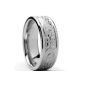 8MM Titanium Wedding Ring with Engrave Drawing Florentin Size 54 (Jewelry)