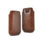 Doppelpackung Vorteilspack - 2 x Brown High-quality PU Soft Leather Flip PULL TAB hinged lid pocket Case Cover Skin Case for Apple iPhone 4S bag COVER BY N4U Parts and Accessories (Wireless Phone Accessory)