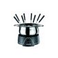 Severin FO 2400 Fondue, chrome-black / 8 fondue forks / 800W (household goods)