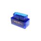 COM FOUR® Super Mini ELM327 Bluetooth OBD2 Scanner ELM 327 Bluetooth for multi-brand CAN-BUS - 1 piece (blue)