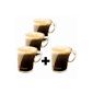 Senseo Set of 3 glass cups for espresso White / transparent 100 ml + 1 cup provided (Kitchen)