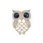Celebrity Jewellery Austrian Crystal Hollow Out Cute Fashion Vintage Owl Sparkly Pave Jewelry Pins Woman and Men (Jewelry)