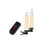 20 LED String Lights Candles Set with 3 vers.  Light Christmas Tree Lighting modifications incl. Remote control, wireless, beige (household goods)