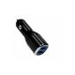 PowerGen Dual USB Car Adapter 2 USB ports with 2 Amp 10W car charger / car charger for iPad iPhone 4S 4 3GS 3G iPod Touch (USB Cable not included) - Black (Electronics)