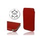 Keib Genuine Leather Case Sony Xperia Z1 Compact Red Leather Case Extra Thin Case Pouch Case Cover Case (Electronics)