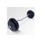 Set barbell curl weight + 30 kg - weight biceps bodybuilding fitness accessories pectoral bar - 120 cm (Sports)