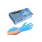 Nitrile powder-free disposable nitrile gloves blue 100 Size: Medium disposable gloves without latex Tiga-Med (Personal Care)