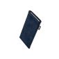 fitBAG Classic blue cell phone pocket of original Alcantara microfiber lining for OnePlus One (Wireless Phone Accessory)
