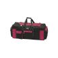 Travel bag sports bag shoulder bag XXL 266 External dimensions (WxHxD): approx 85x38x38cm Color: black / raspberry (Misc.)