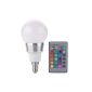 CroLED E14 RGB LED globe lamp 3W AC 230V 16 Colors with Remote Control Lamp Light