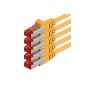 0.25m - yellow - 5 pieces - CAT.6 Ethernet Lan Network Cable RJ45 | 10/100/1000 / Mbit / s | Patchkabel | CAT6 | S-FTP | double shielded | PIMF | 250MHz | 4x2xAWG26 / 7 | halogen free | compatible with CAT 5 / CAT 6a / CAT 7 | for switch, router, modem, Patchpannel, Access Point, patch panels (electronics)