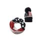 style breaker USA Design scarf and hat Combi Set, Knit Loop snood with bobble hat, Unisex 01018207 (Textiles)