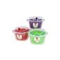 Util'Home 5040400 salad spinner Plastic Transparent + Cart Green / Red / Purple 24 x 17 cm (Housewares)