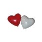 25 red and 25 white heart balloons helium suitable