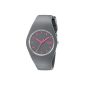 ICE-Watch - Mixed Watch - Quartz Analog - ICE - Gray - pink - Unisex - Gray Dial - Grey Silicone Bracelet - ICE.GY.US12 (Watch)