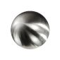 Stainless steel ball, hollow ball.  Color: brushed, matte, silver.  Diameter about 120 mm / 12 cm.