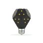 Nanoleaf Bloom LED lamp dimmable without a dimmer replaces 75W E27 bulb, 10W 1200 Lumen 3000K warm white 360 ​​° 230V Black (Kitchen)