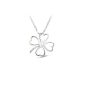 Fancy Clover Necklace - Metal - Silver - 45 cm (Jewelry)