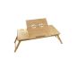 Songmics foldable bed table Bamboo Laptop Tablet PC with drawer LLD004