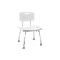 Review the bathroom stool with backrest