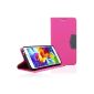 Bingsale genuine PU Case for Samsung Galaxy S5 Hot Pink Shell Cover