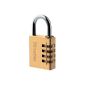 Master Lock combination padlock 604EURD aluminum brass finish 40 mm 26 mm Anse (Tools & Accessories)
