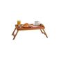 Noble BAMBOO Tray - 50 x 30 cm - bed tray - wooden tray - breakfast tray - table for bed (household goods)
